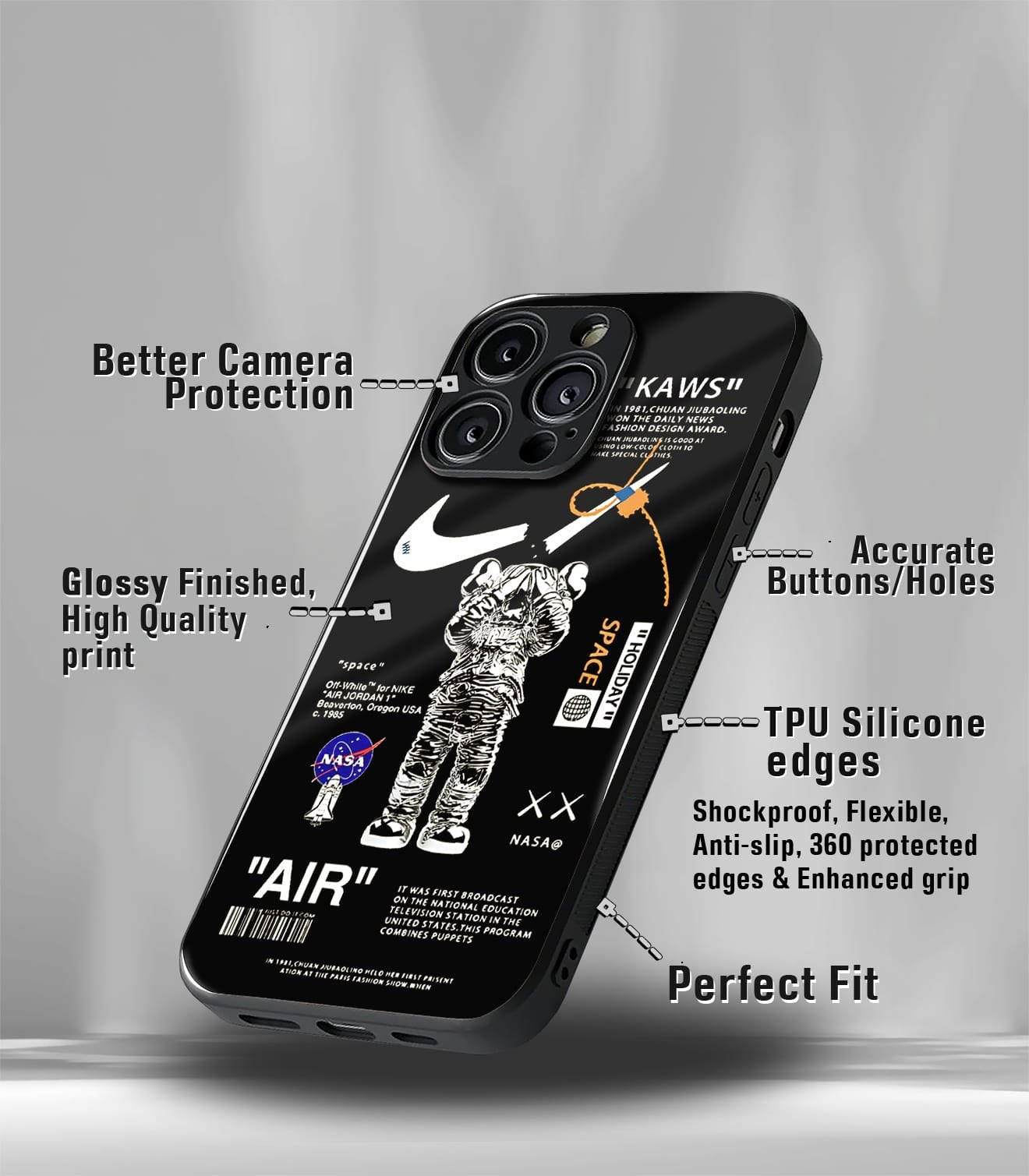 spin off premium glossy phone case compatible for all phone models!