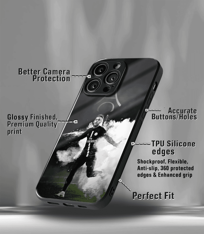 neymar junior goat edition premium glossy phone case.