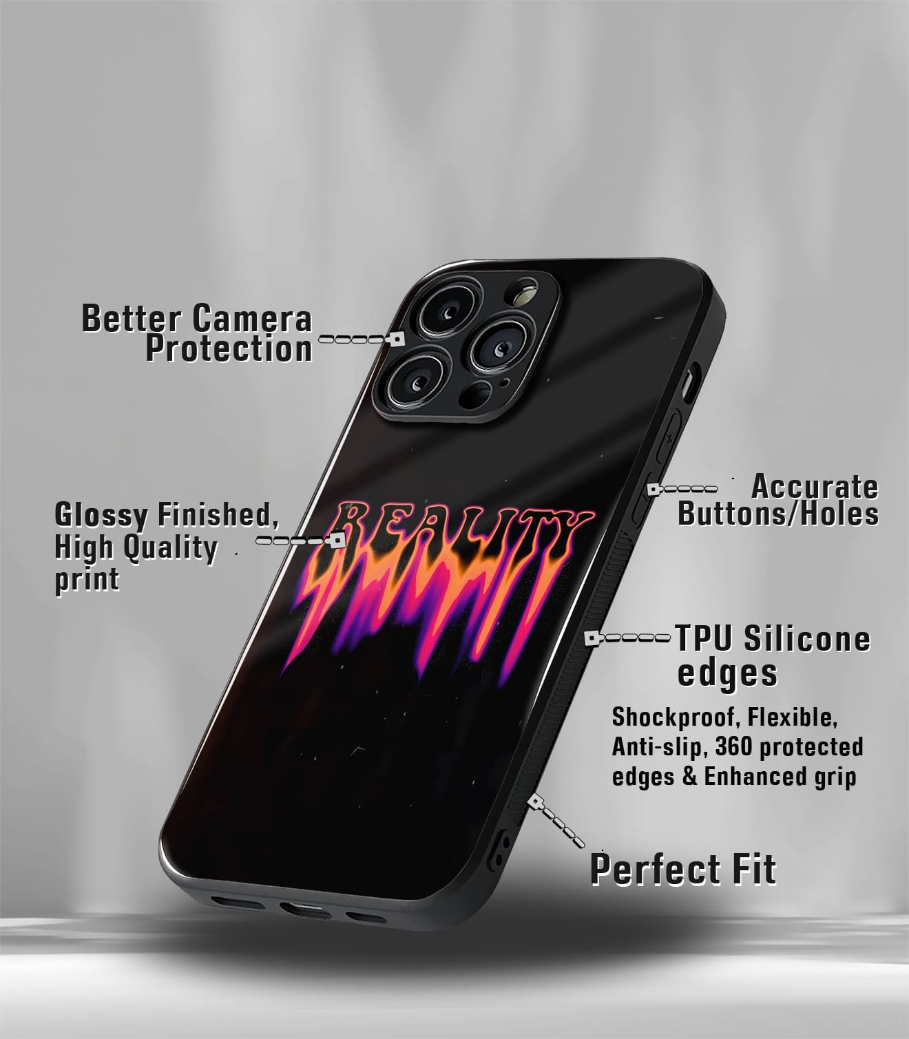 reality psych trippy premium glossy case