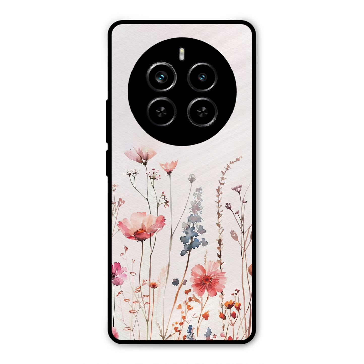 PINK PASTEL FLORAL NAME PRINT AESTHETIC PREMIUM GLOSSY PHONECASE FOR REALME P1 PRO