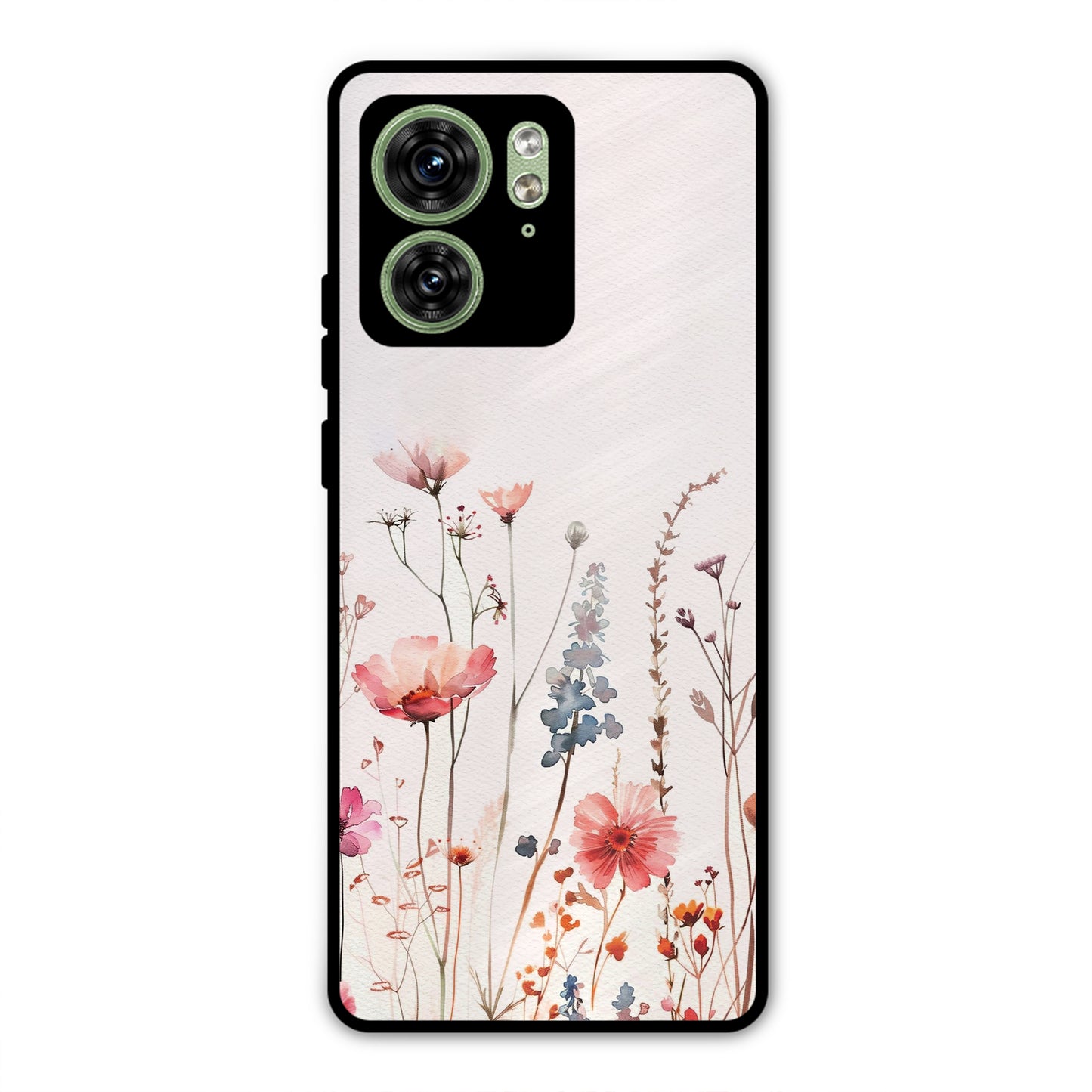 PINK PASTEL FLORAL NAME PRINT AESTHETIC PREMIUM GLOSSY PHONECASE FOR MOTOROLA EDGE 40