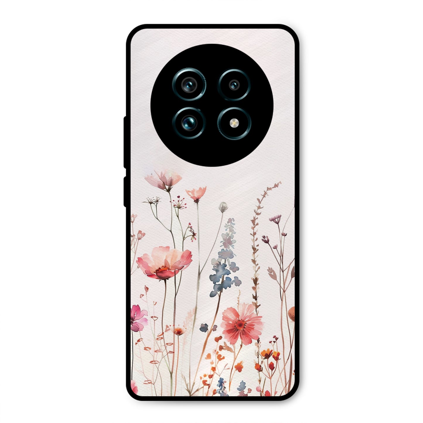 PINK PASTEL FLORAL NAME PRINT AESTHETIC PREMIUM GLOSSY PHONECASE FOR REALME 13 PRO PLUS
