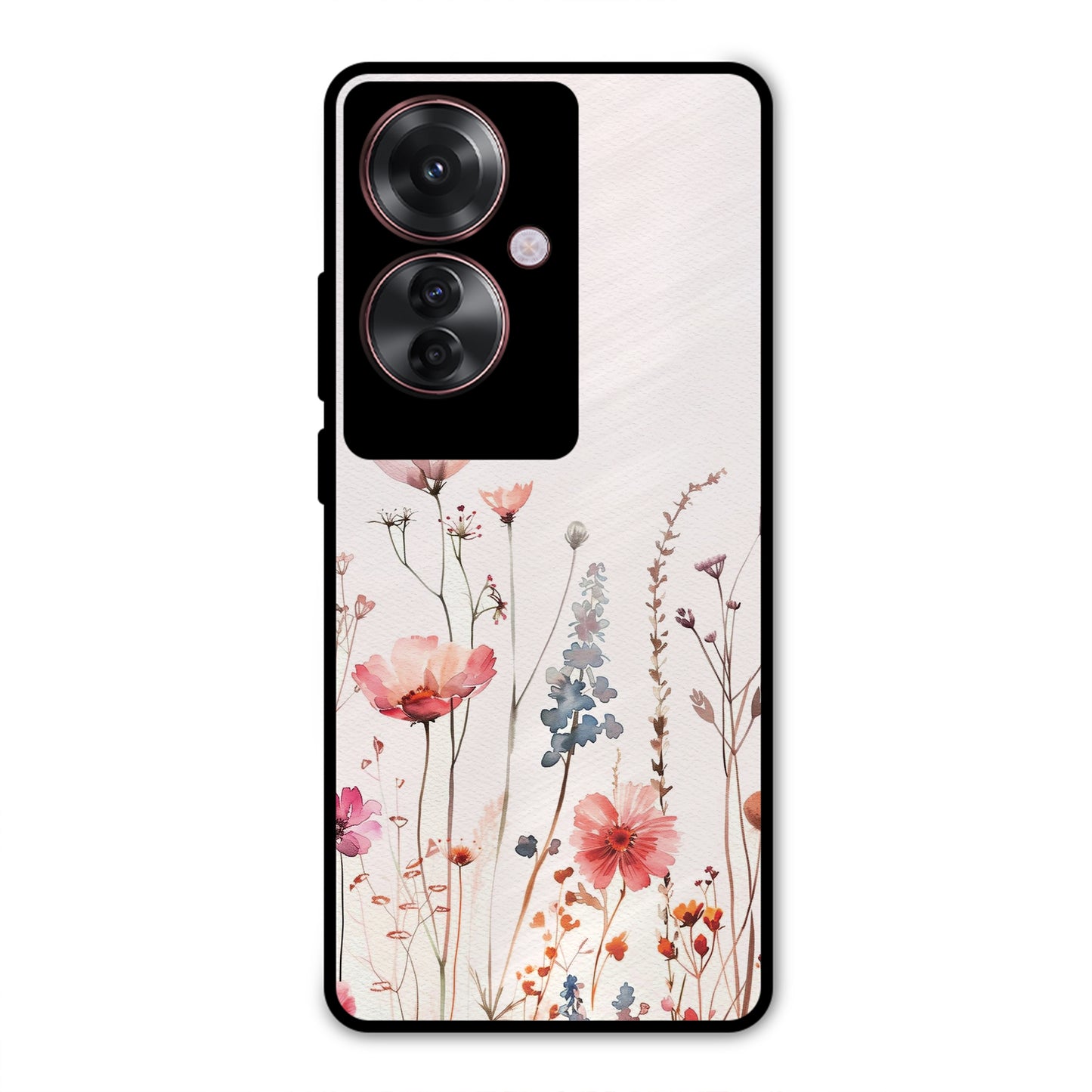 PINK PASTEL FLORAL NAME PRINT AESTHETIC PREMIUM GLOSSY PHONECASE FOR OPPO F25 PRO