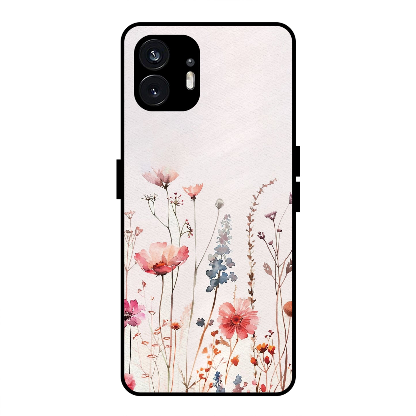 PINK PASTEL FLORAL NAME PRINT AESTHETIC PREMIUM GLOSSY PHONECASE FOR NOTHING 2