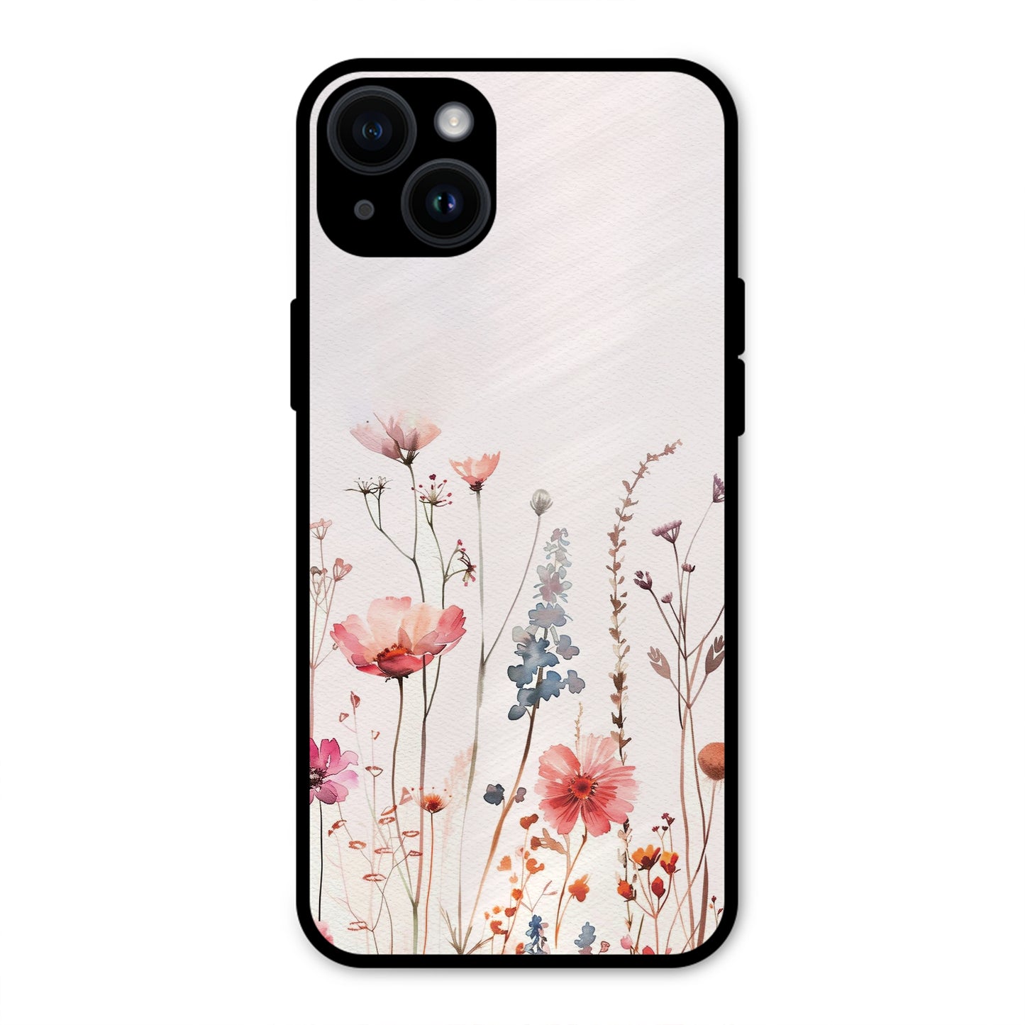 PINK PASTEL FLORAL NAME PRINT AESTHETIC PREMIUM GLOSSY PHONECASE FOR IPHONE 14 PLUS