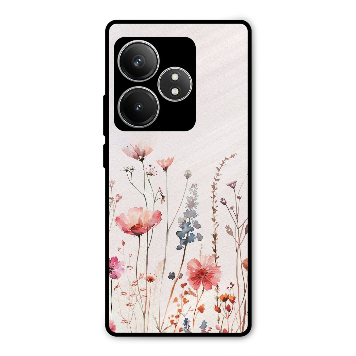 PINK PASTEL FLORAL NAME PRINT AESTHETIC PREMIUM GLOSSY PHONECASE FOR REALME GT 6