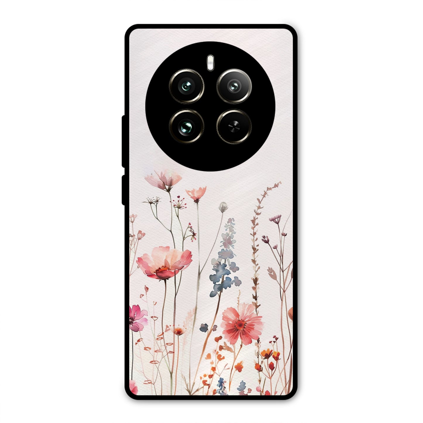 PINK PASTEL FLORAL NAME PRINT AESTHETIC PREMIUM GLOSSY PHONECASE FOR REALME 12 PRO