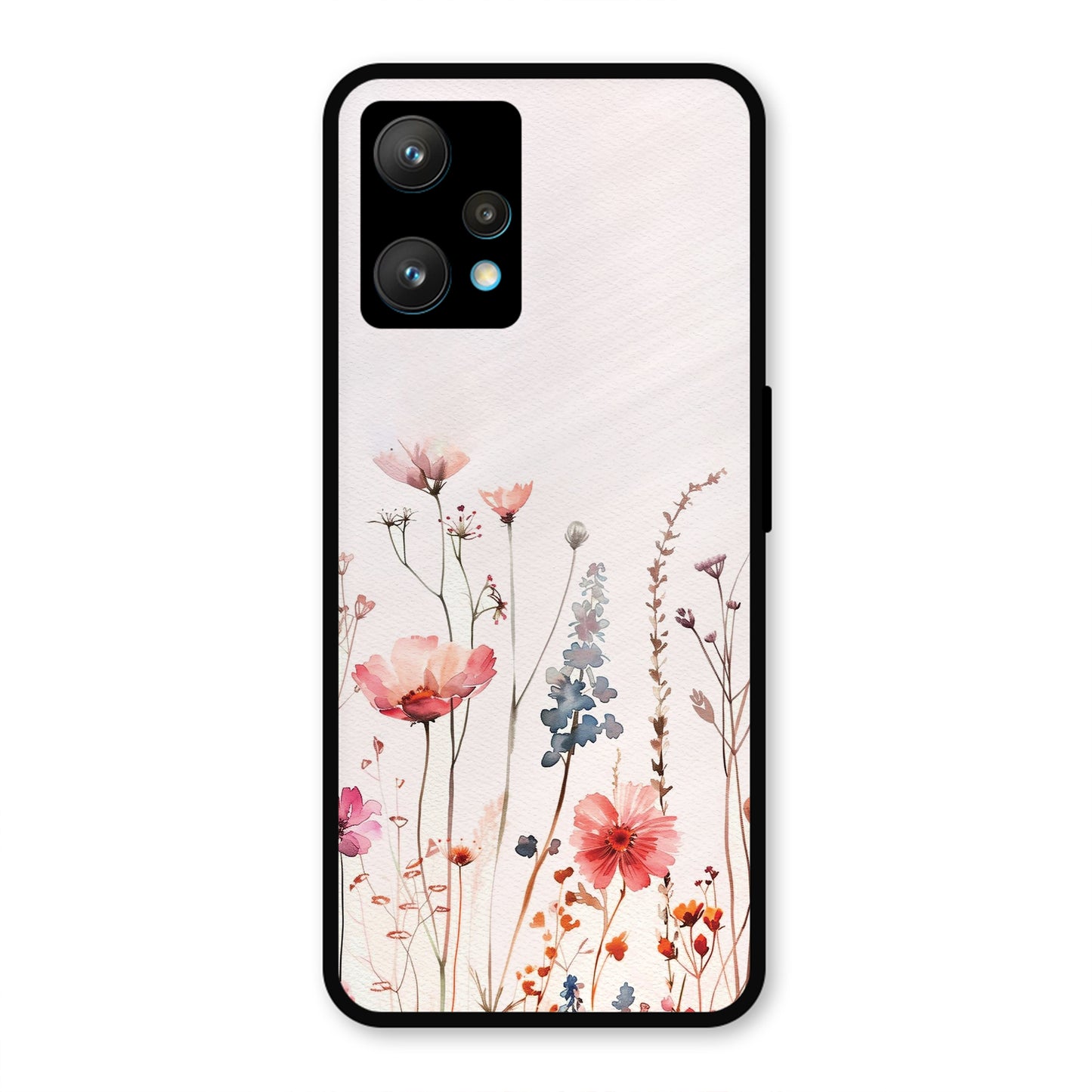 PINK PASTEL FLORAL NAME PRINT AESTHETIC PREMIUM GLOSSY PHONECASE FOR REALME NARZO 50 PRO