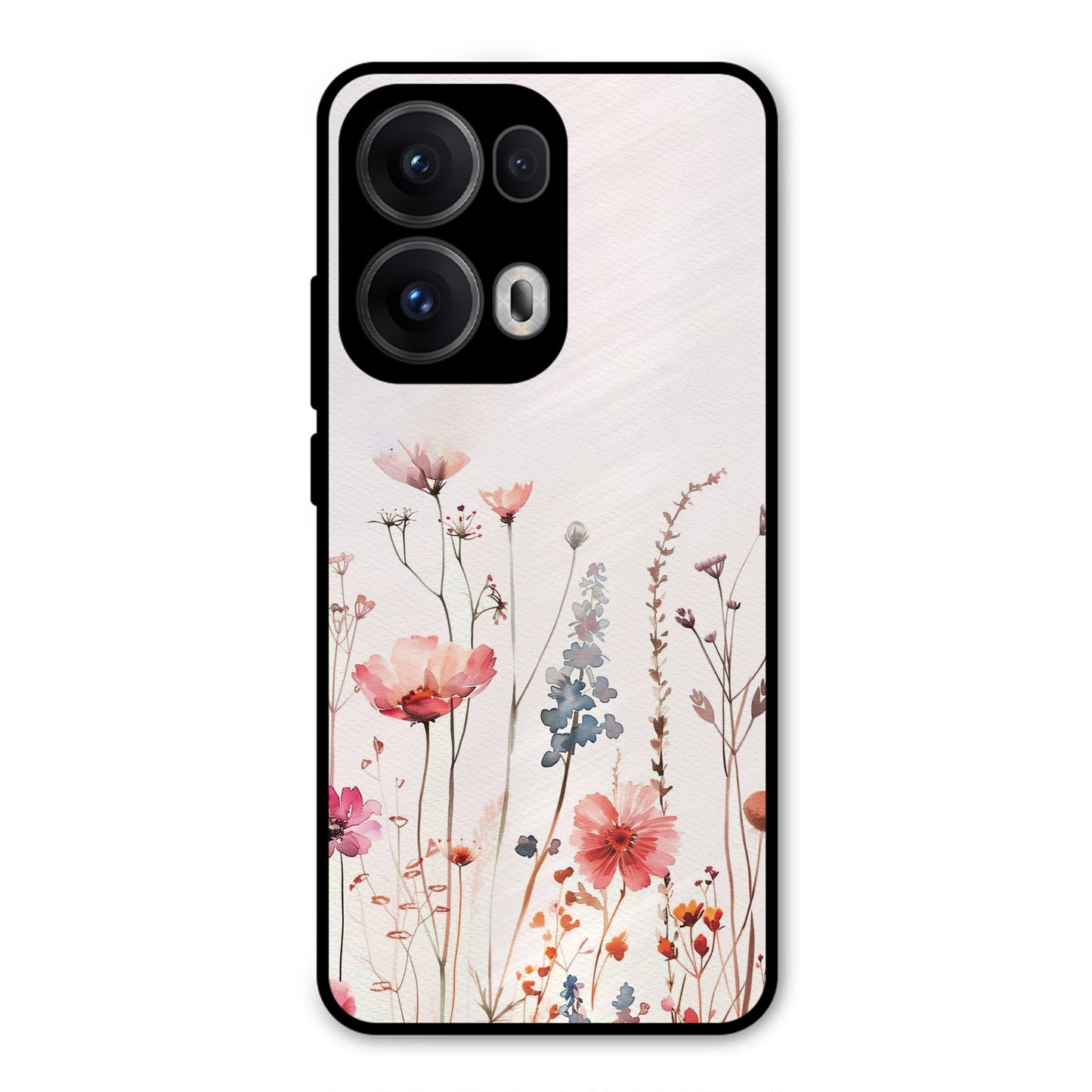 PINK PASTEL FLORAL NAME PRINT AESTHETIC PREMIUM GLOSSY PHONECASE FOR OPPO RENO 13 PRO