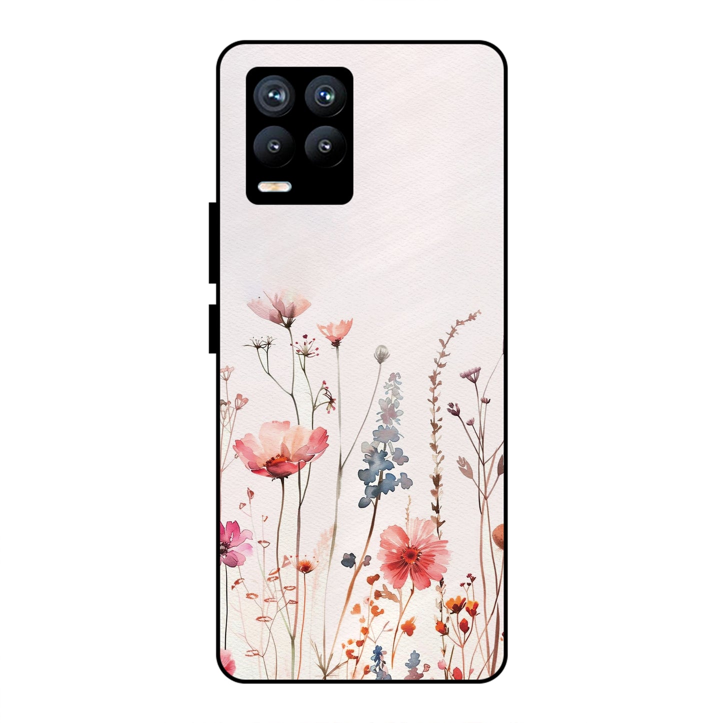 PINK PASTEL FLORAL NAME PRINT AESTHETIC PREMIUM GLOSSY PHONECASE FOR REALME 8 PRO