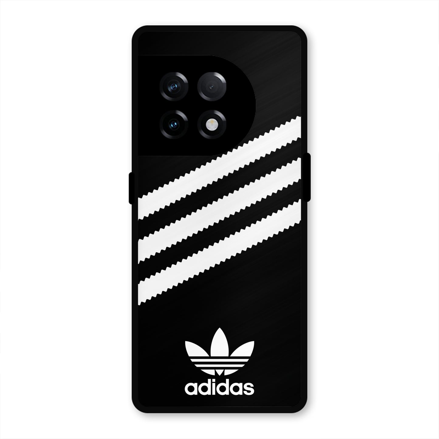 ADIDAS BLACK WHITE STRIPE WAVES METAL COVER FOR ONEPLUS 11R