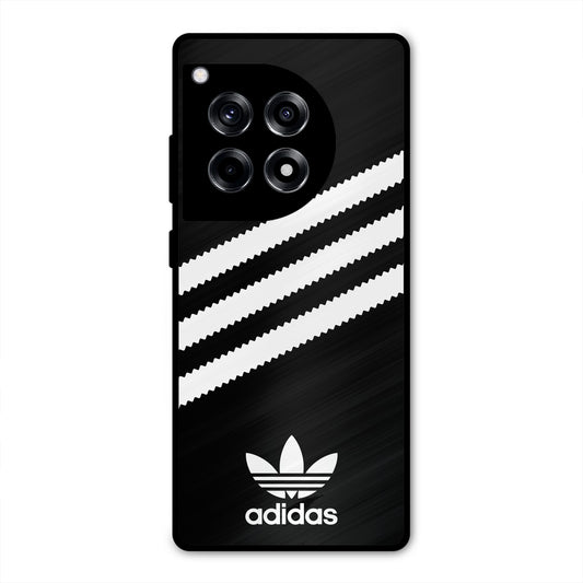 ADIDAS BLACK WHITE STRIPE WAVES METAL COVER FOR ONEPLUS 12R