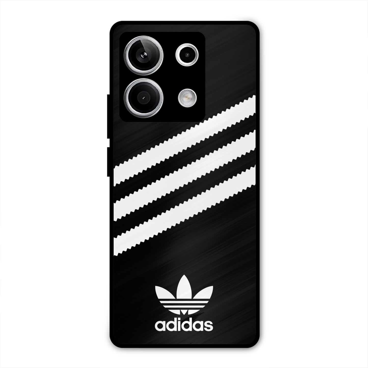 ADIDAS BLACK WHITE STRIPEWAVES PREMIUM GLOSSY PHONECASE FOR REDMI NOTE 13 5G