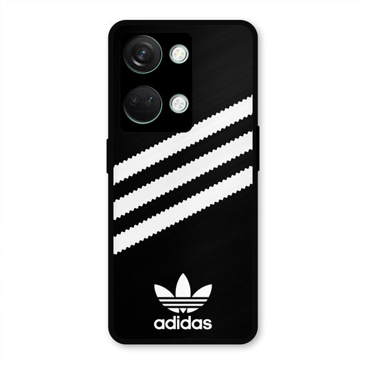 ADIDAS BLACK WHITE STRIPE WAVES PREMIUM GLOSSY PHONECASE FOR ONEPLUS NORD 3