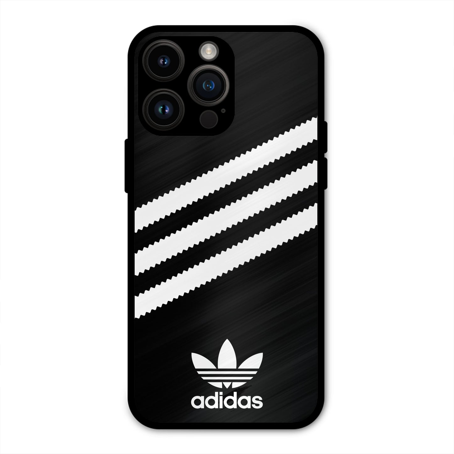 ADIDAS BLACK WHITE STRIPEWAVES PREMIUM GLOSSY PHONECASE FOR IPHONE 14 PRO MAX