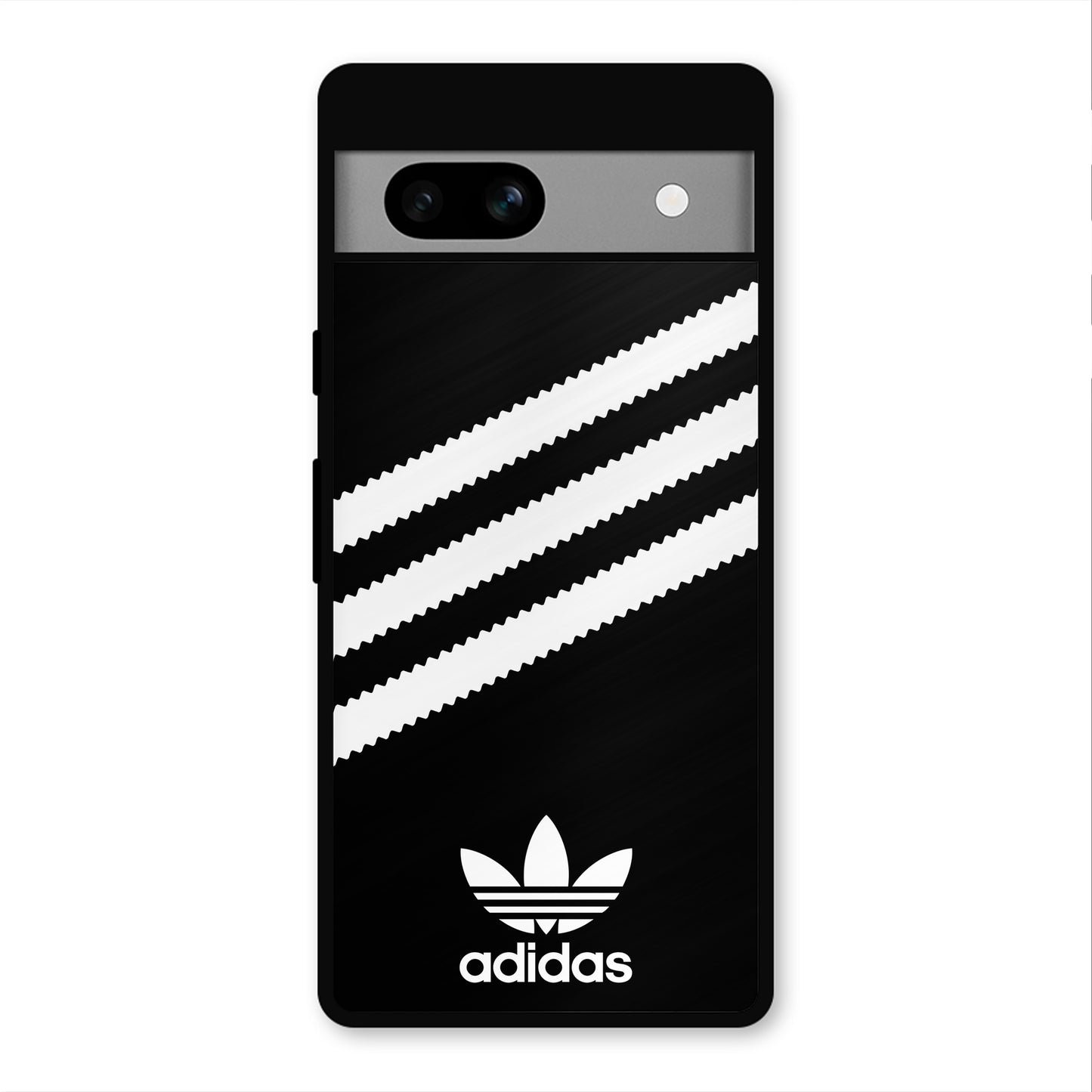 ADIDAS BLACK WHITE STRIPE WAVES NEW METAL COVER FOR PIXEL 7A