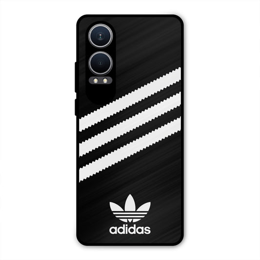 ADIDAS BLACK WHITE STRIPE WAVES PREMIUM GLOSSY PHONECASE FOR ONEPLUS NORD CE4 LITE