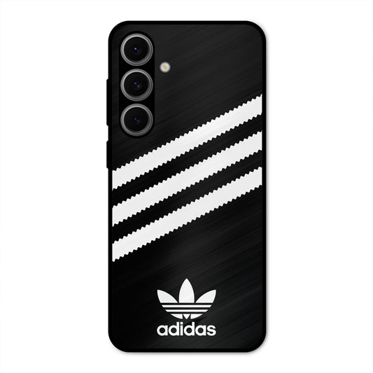 ADIDAS BLACK WHITE STRIPEWAVES PREMIUM GLOSSY PHONECASE FOR SAMSUNG S24 FE