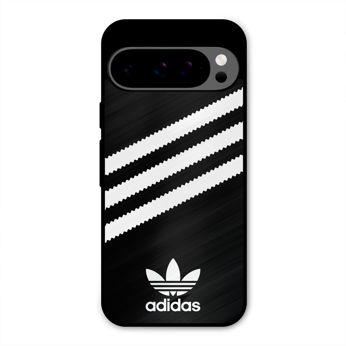 ADIDAS BLACK WHITE STRIPEWAVES PREMIUM GLOSSY PHONECASE FOR PIXEL 9 PRO