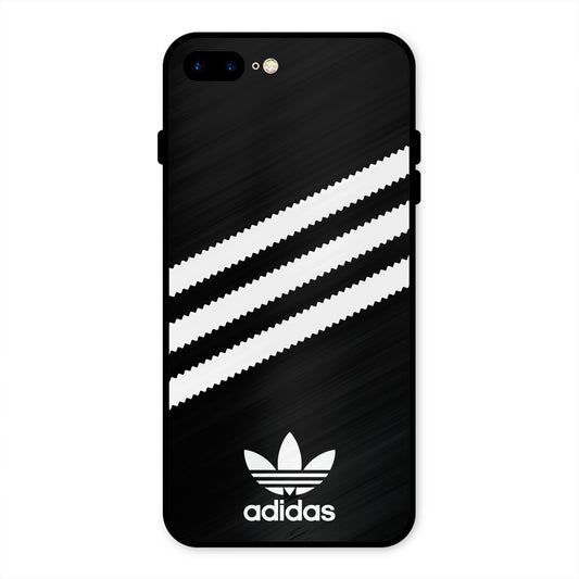 ADIDAS BLACK WHITE STRIPEWAVES PREMIUM GLOSSY PHONECASE FOR IPHONE 8 PLUS