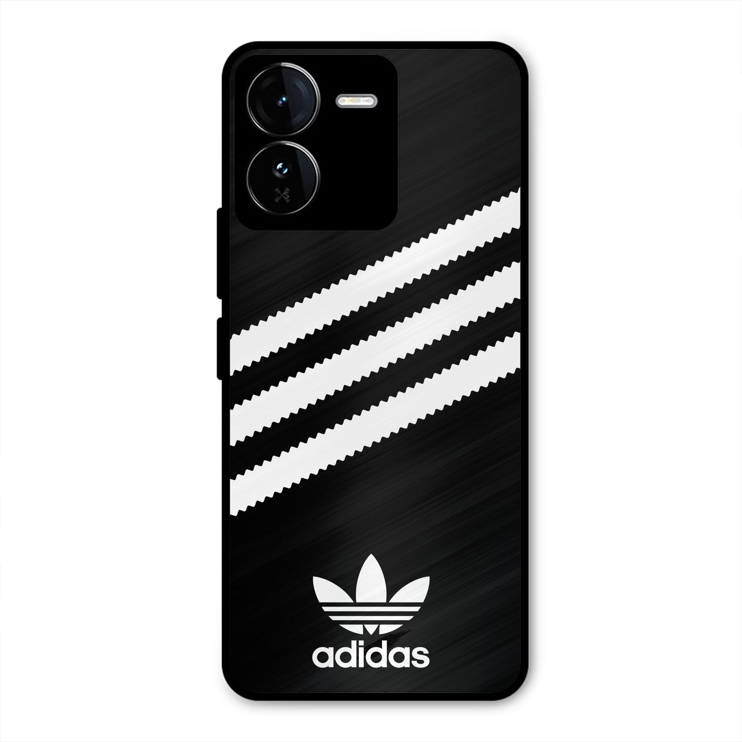 ADIDAS BLACK WHITE STRIPEWAVES PREMIUM GLOSSY PHONECASE FOR IQOO Z9 5G