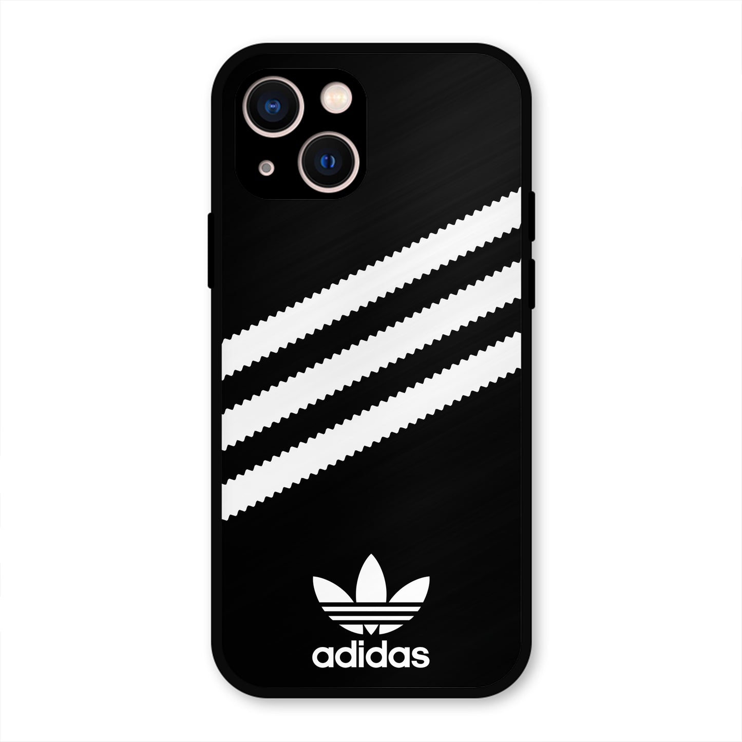 ADIDAS BLACK WHITE STRIPEWAVES PREMIUM GLOSSY PHONECASE FOR IPHONE 13