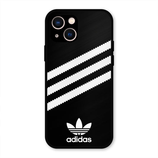 ADIDAS BLACK WHITE STRIPEWAVES PREMIUM GLOSSY PHONECASE FOR IPHONE 13