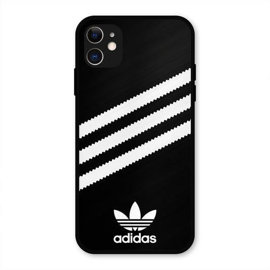 ADIDAS BLACK WHITE STRIPEWAVES PREMIUM GLOSSY PHONECASE FOR IPHONE 11