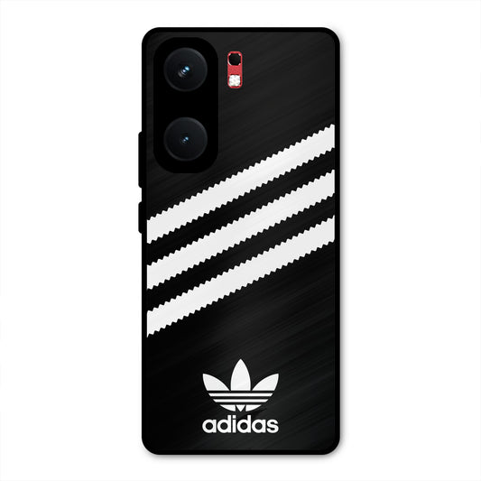 ADIDAS BLACK WHITE STRIPEWAVES NEW METAL COVER FOR IQOO NEO 9 PRO