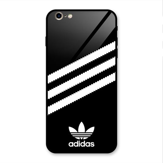 ADIDAS BLACK WHITE STRIPEWAVES PREMIUM GLOSSY PHONECASE FOR IPHONE iPhone 6 PLUS & 6S PLUS