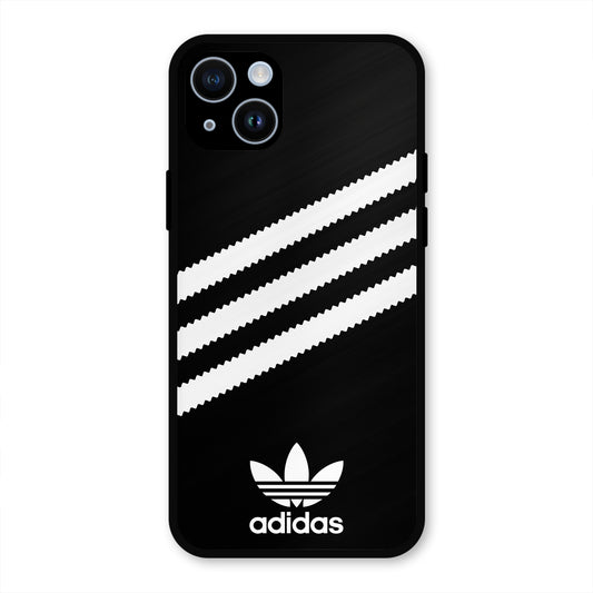 ADIDAS BLACK WHITE STRIPEWAVES NEW METAL COVER FOR IPHONE 14