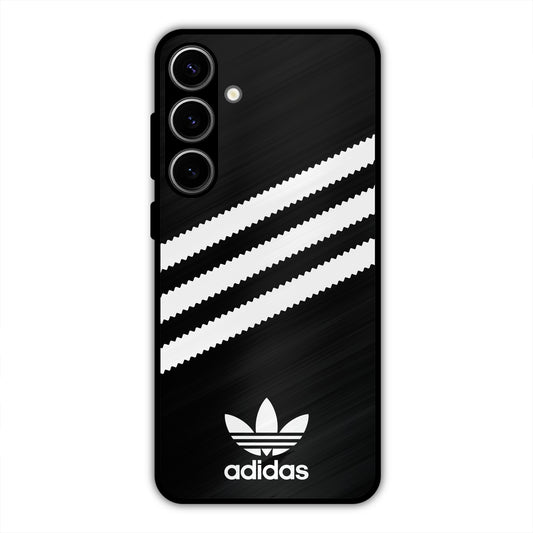 ADIDAS BLACK WHITE STRIPEWAVES PREMIUM GLOSSY PHONECASE FOR SAMSUNG S24 PLUS