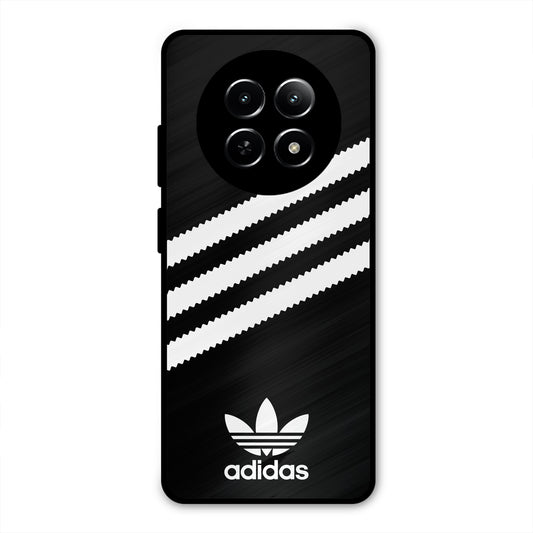 ADIDAS BLACK WHITE STRIPEWAVES PREMIUM GLOSSY PHONECASE FOR REALME 13