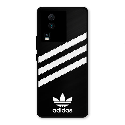 ADIDAS BLACK WHITE STRIPE WAVES METAL COVER FOR IQOO NEO 7