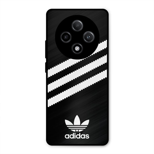 ADIDAS BLACK WHITE STRIPE WAVES PREMIUM GLOSSY PHONECASE FOR OPPO F27 PRO PLUS