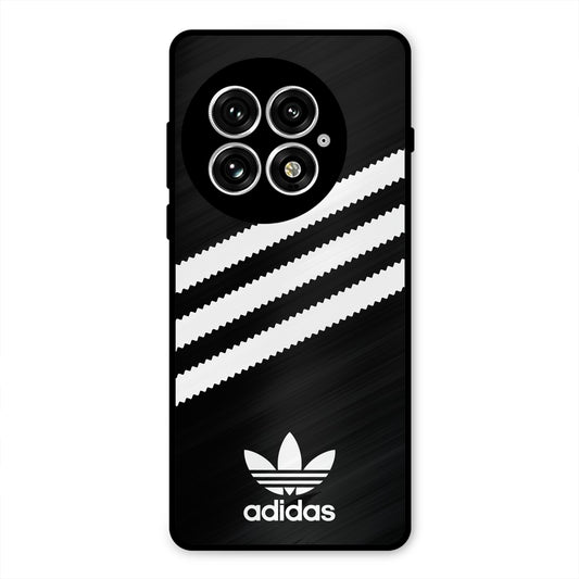 ADIDAS BLACK WHITE STRIPE WAVES PREMIUM GLOSSY PHONECASE FOR ONEPLUS 13