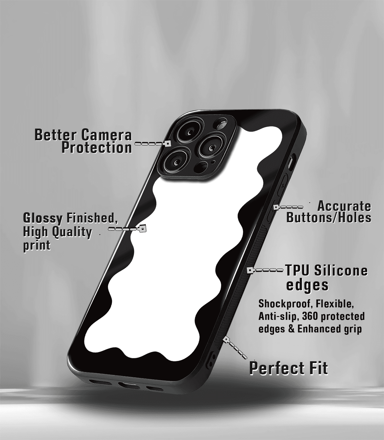 aesthetic bliss premium glossy phone case