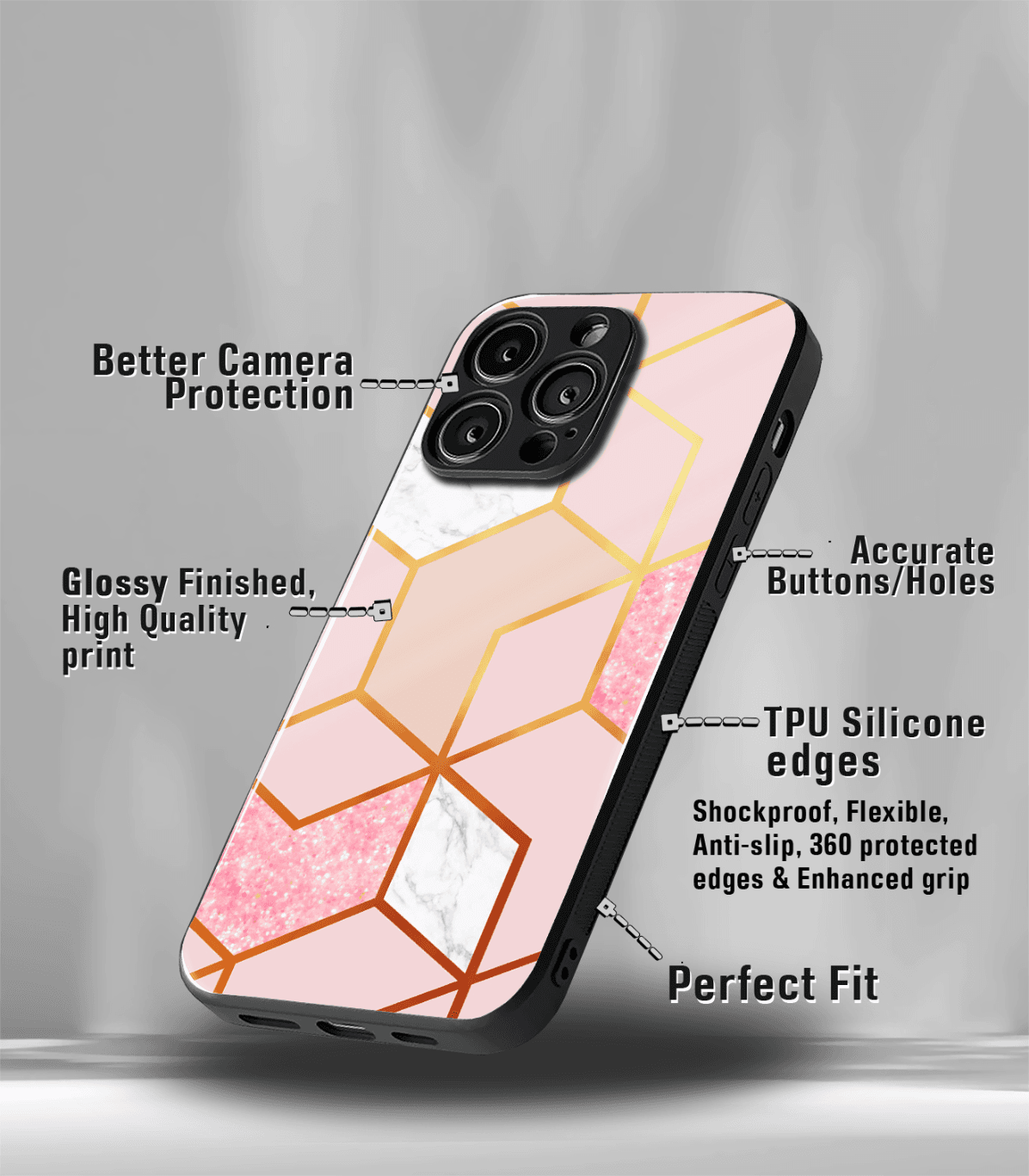 aesthetic bliss premium glossy phone case