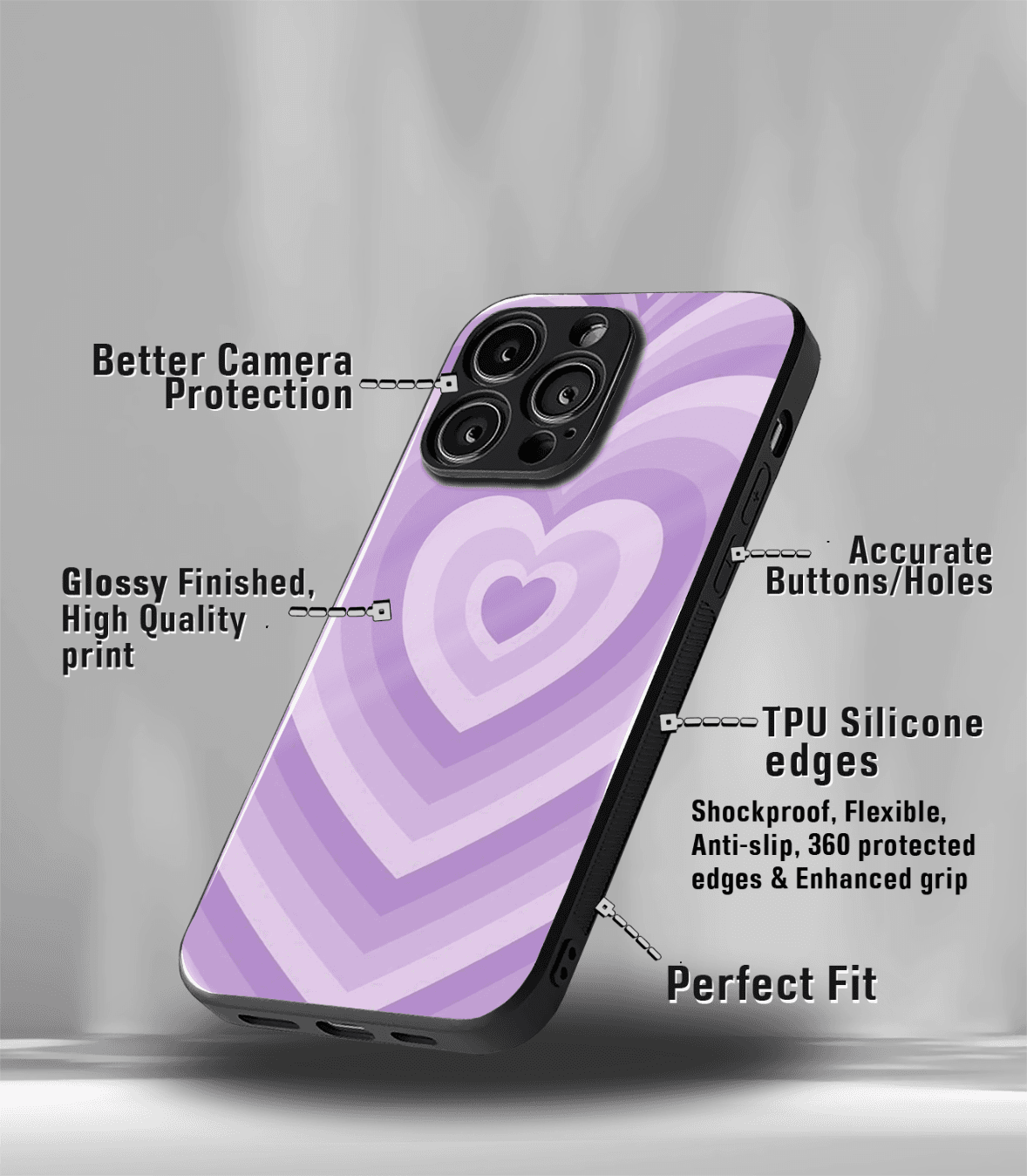 aesthetic bliss premium glossy phone case