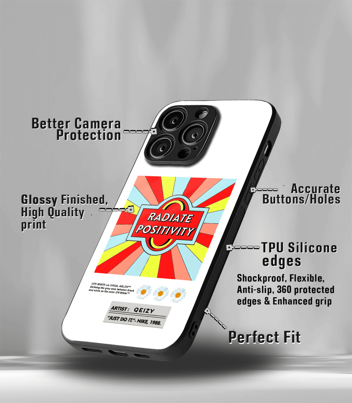 aesthetic bliss premium glossy phone case