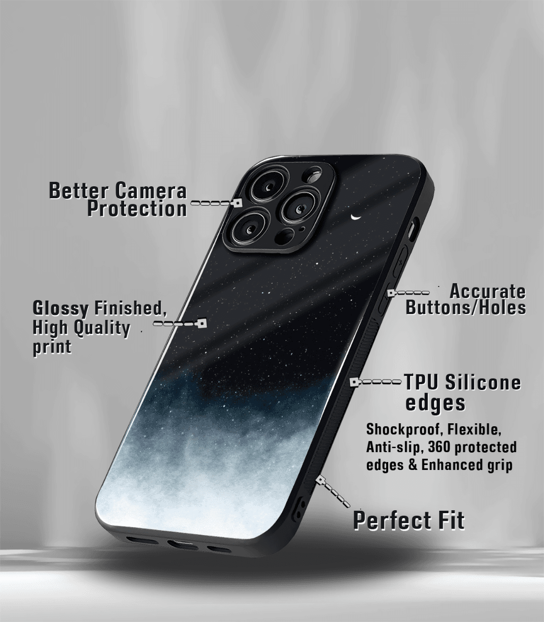 aesthetic bliss premium glossy phone case
