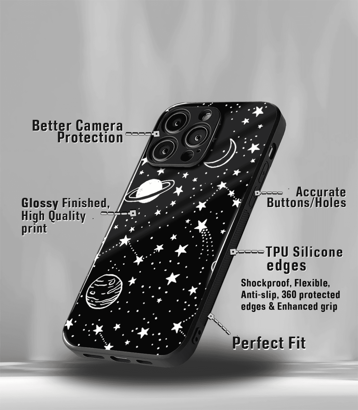 aesthetic bliss premium glossy phone case
