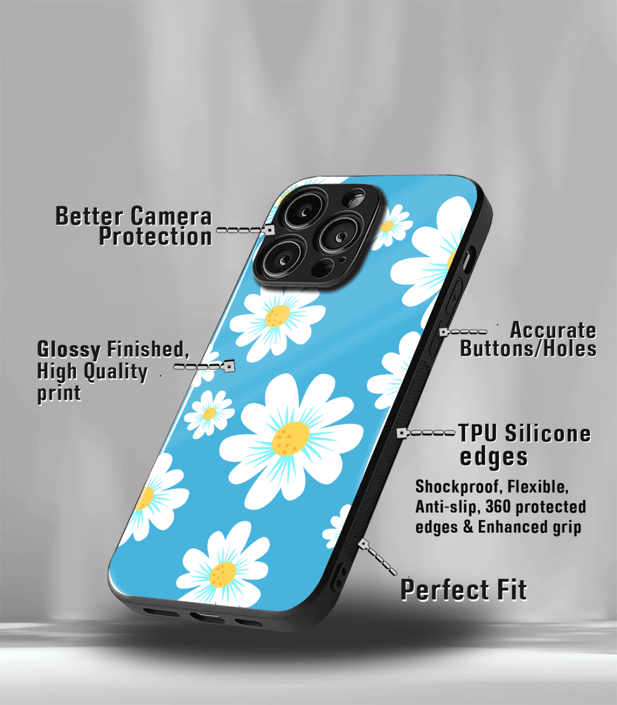aesthetic bliss premium glossy phone case