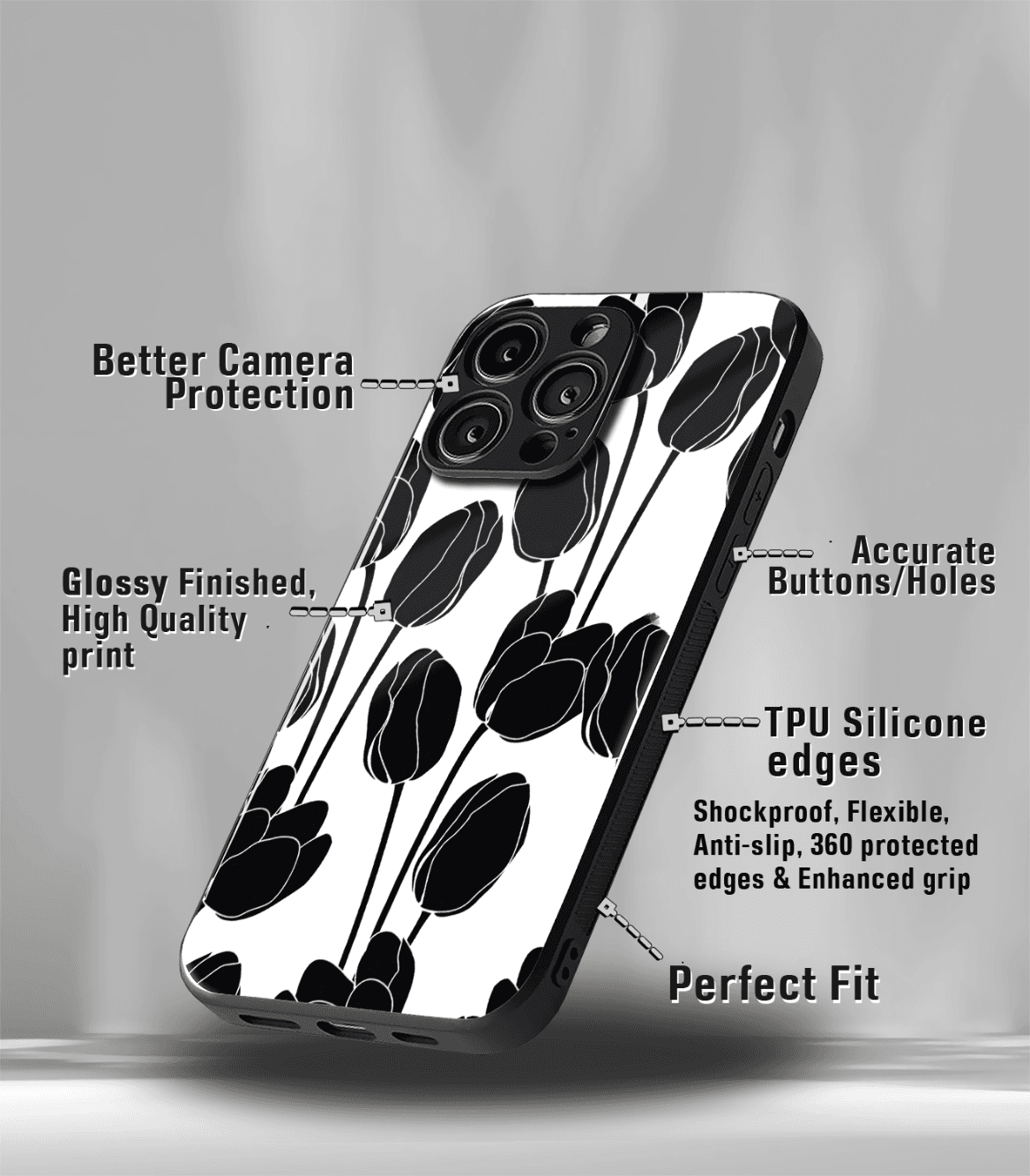 aesthetic bliss premium glossy phone case