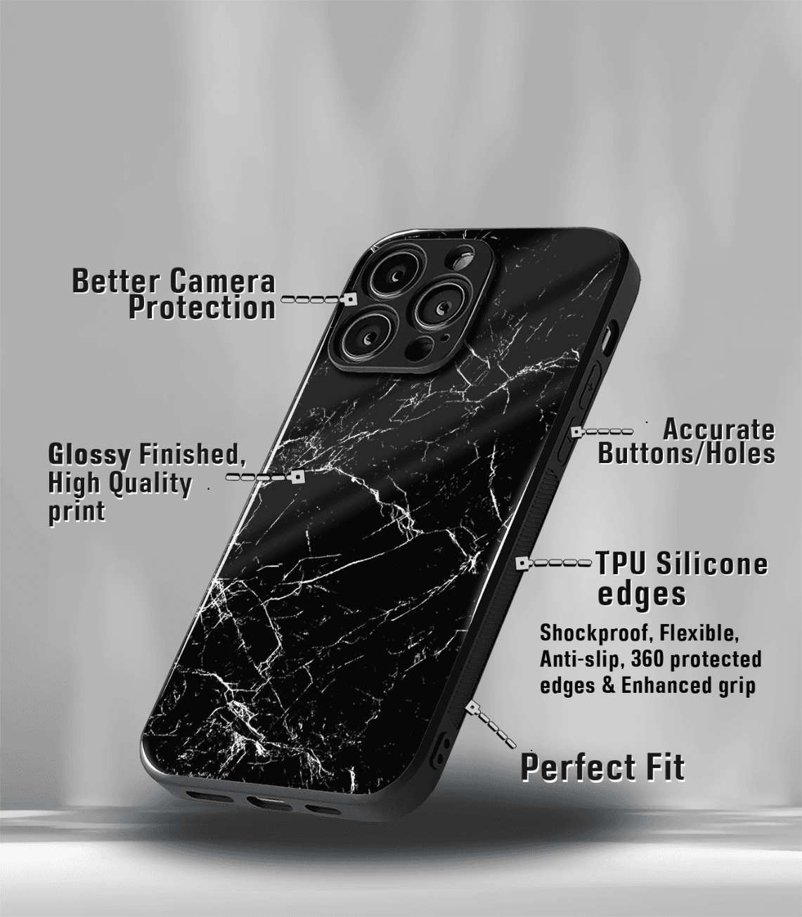 aesthetic bliss premium glossy phone case