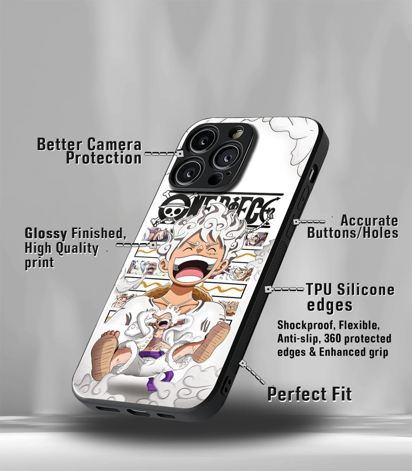 anime printed premium glossy phone case compatible for all phone models