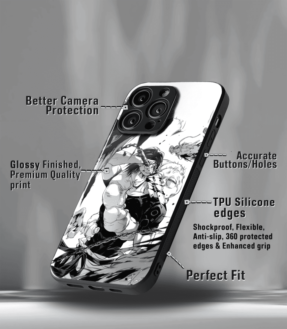 anime printed premium glossy phone case compatible for all phone models