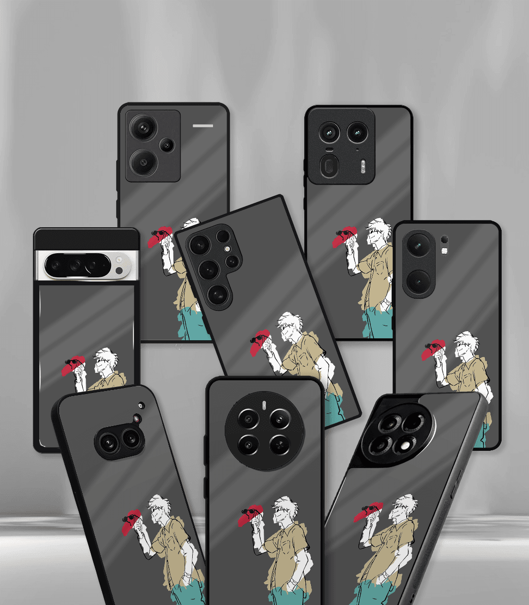 anime printed premium glossy phone case compatible for all phone models
