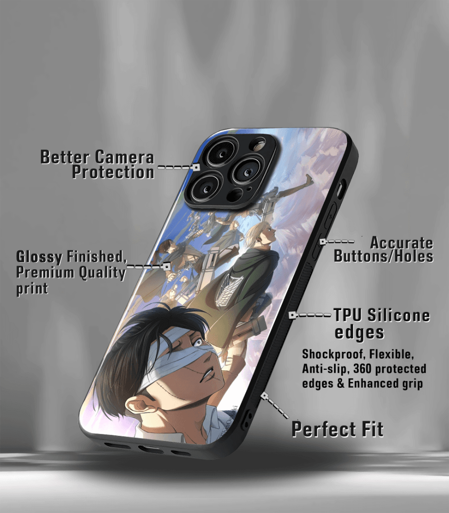 anime printed premium glossy phone case compatible for all phone models