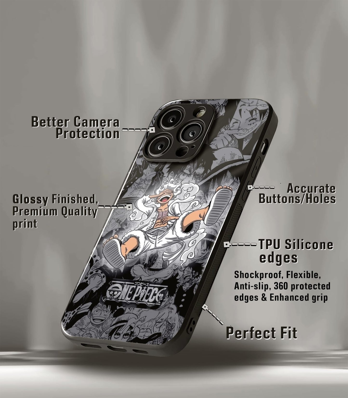 anime printed premium glossy phone case compatible for all phone models